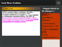 Tablet Screenshot of lordfashion.hu